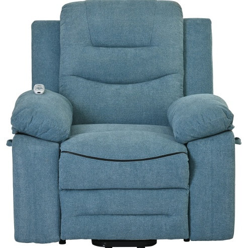 Power Lift Massage Recliner Chair Blue