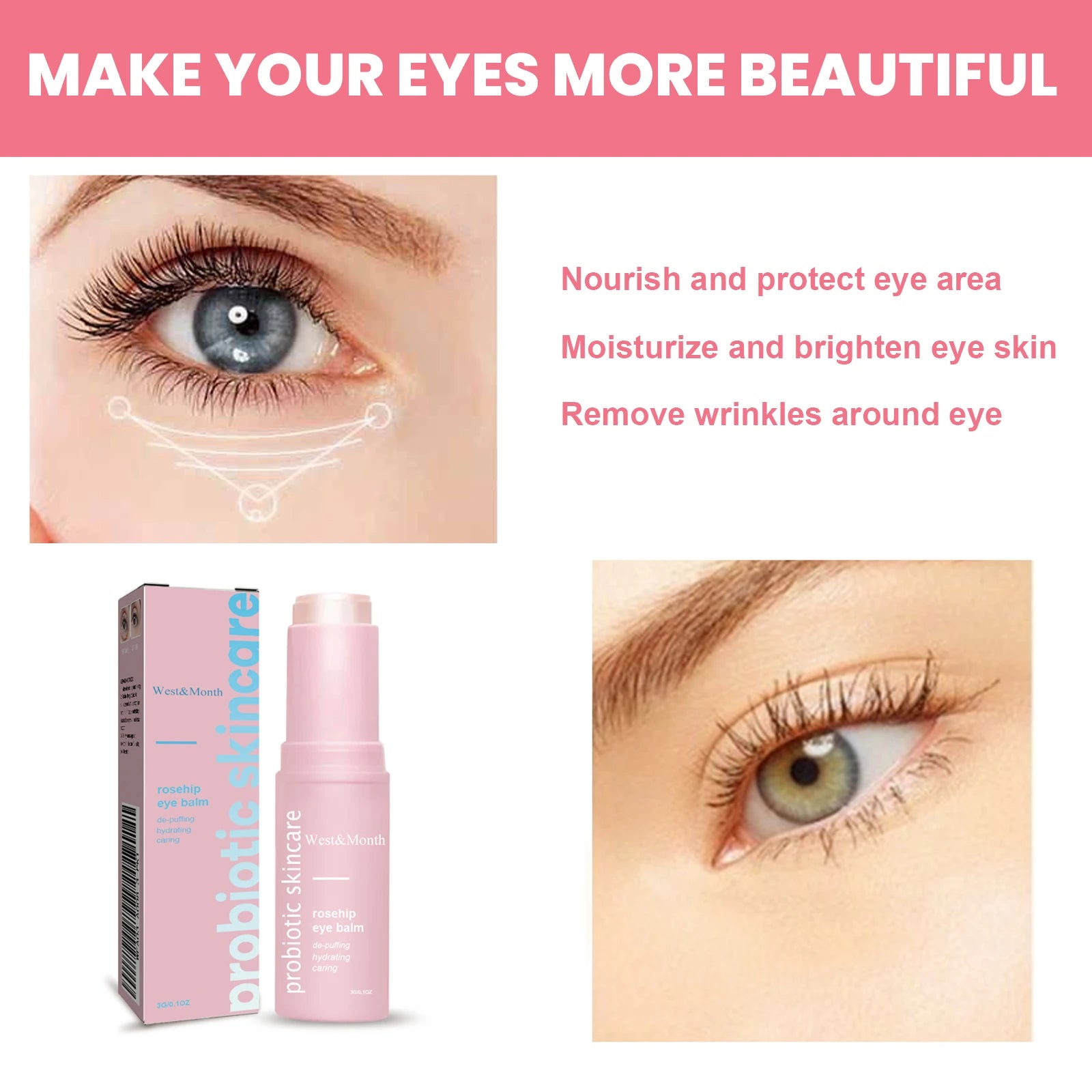 Rosehip Eye Balm Stick – Brightening Care