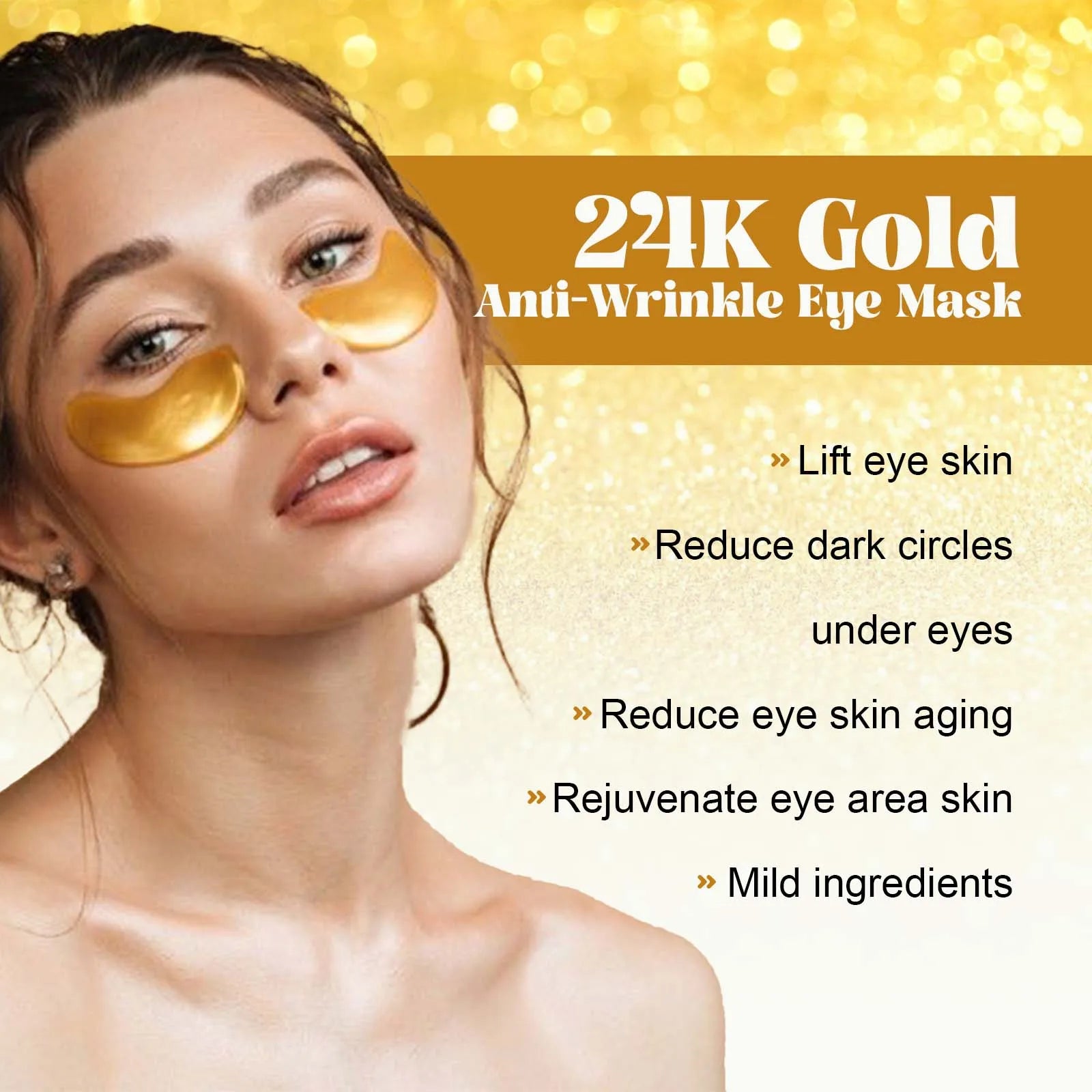 24K Gold Eye Mask – Brightening Care