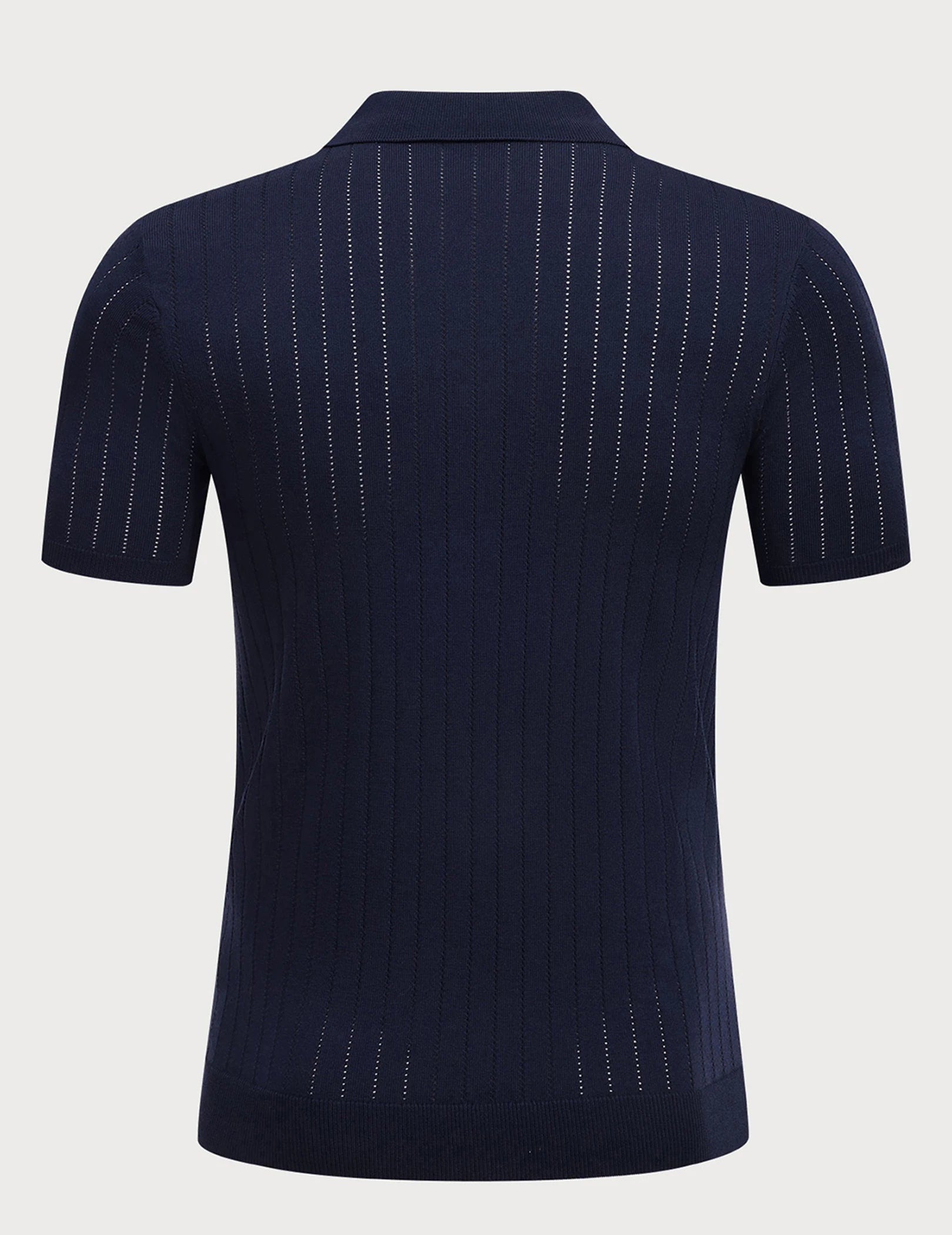Men's Striped Polo Knit Shirt