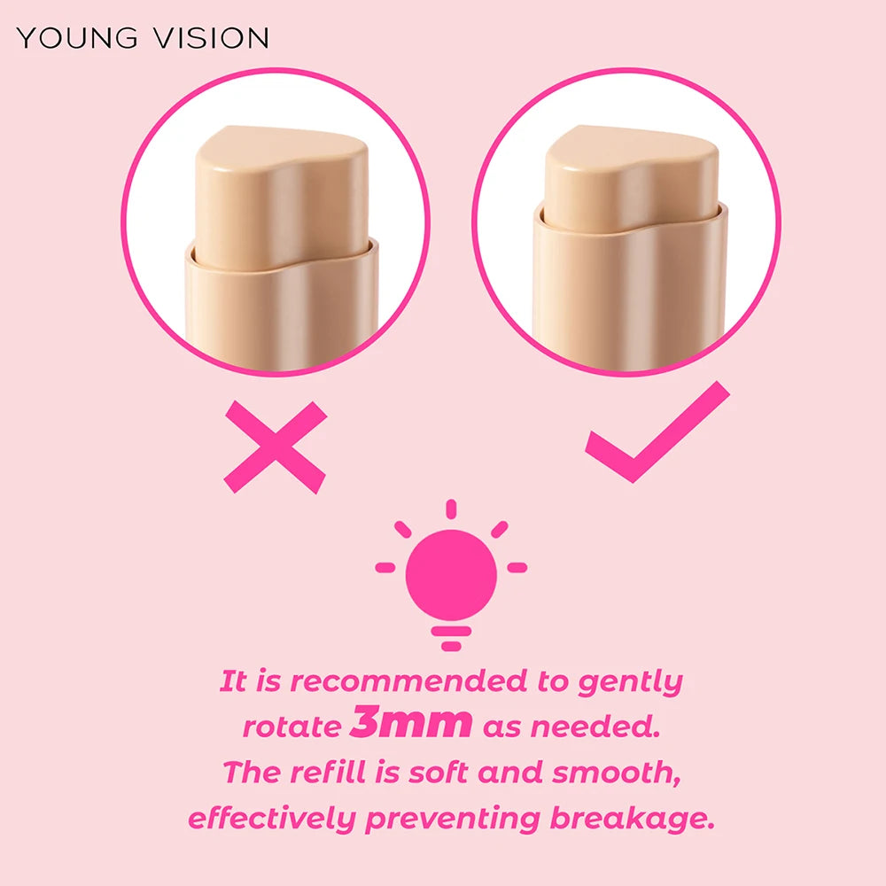 6-Color Heart Shaped Blush Stick Set