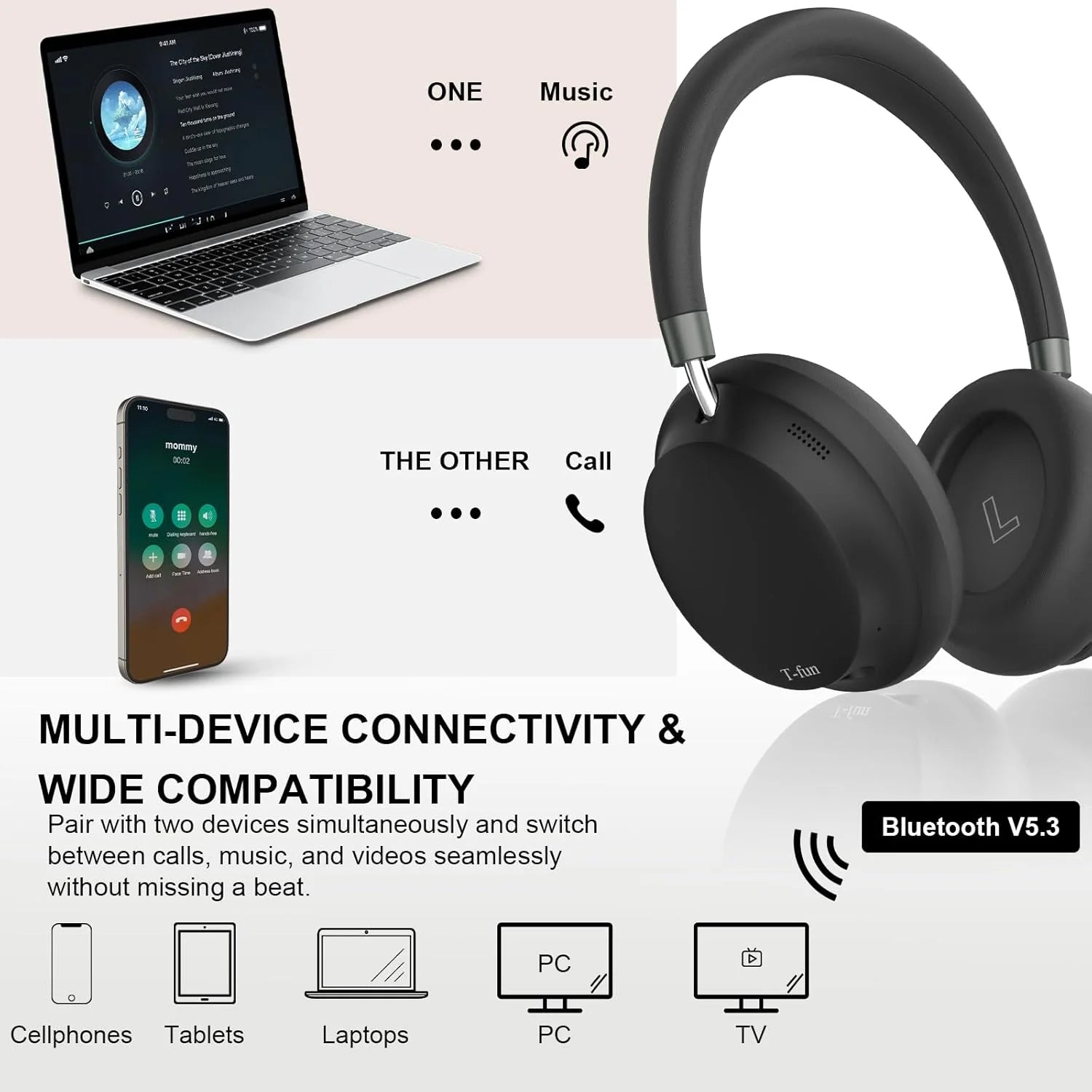 APP T-fun NC45 Noise Cancel Headphones