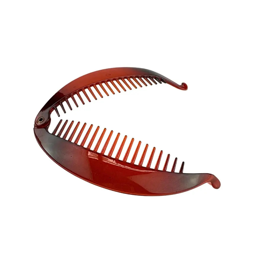 12pcs Shell & Black Banana Hair Clips