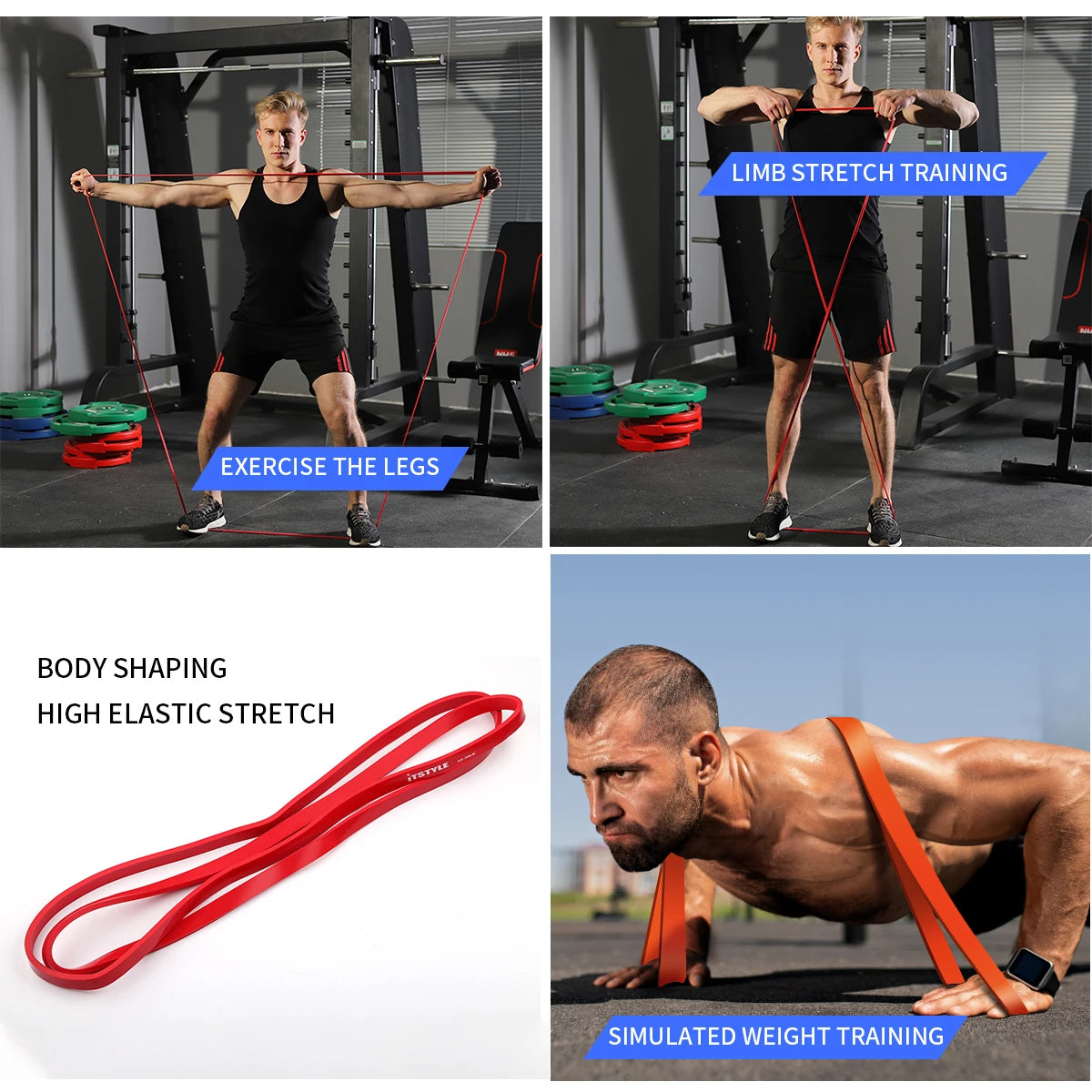 ITSTYLE 208CM 8-Level Resistance Bands