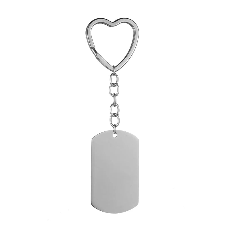 Custom Heart Photo Name Keychain