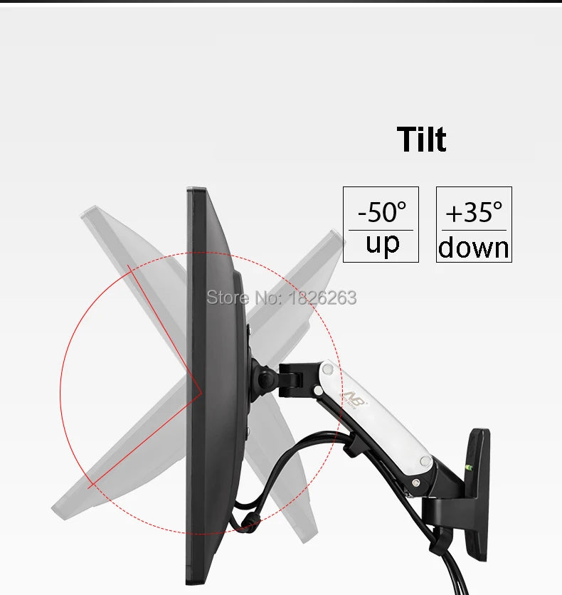 NB F120 Gas Spring Full Motion TV Mount