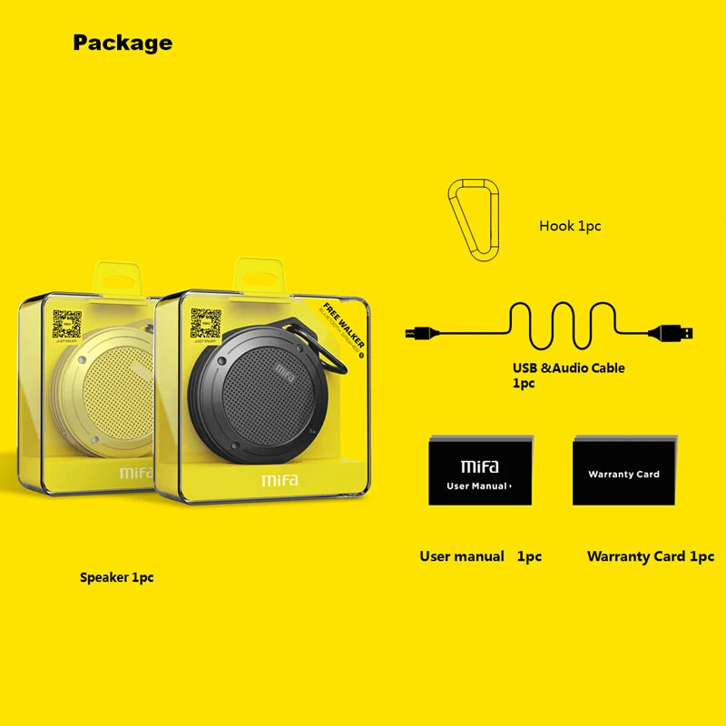 MIFA F10 Kabelloser Bluetooth-Lautsprecher für den Außenbereich, IPX6