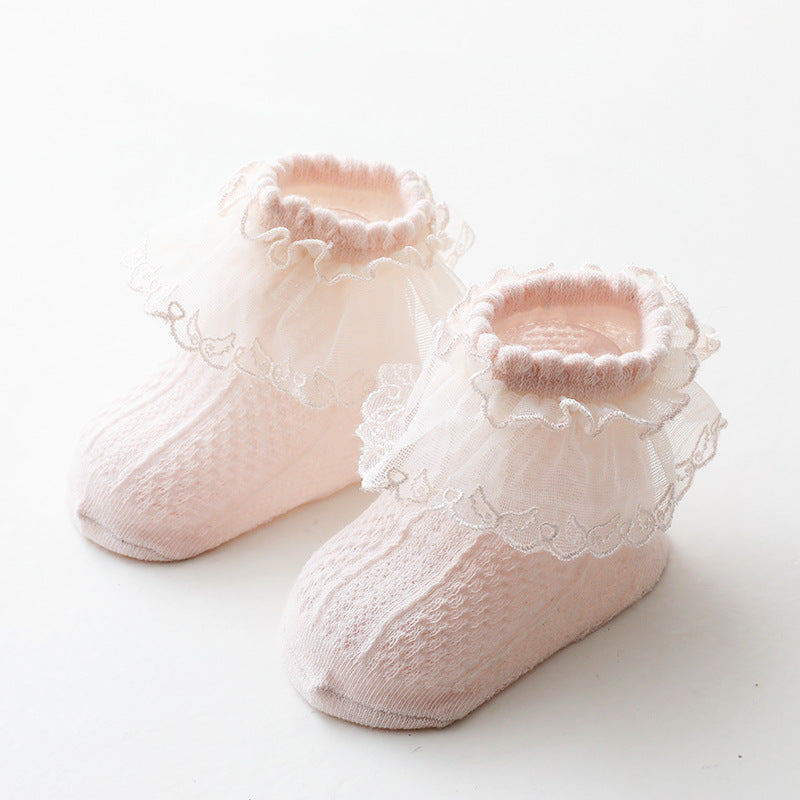 Chaussettes bébé en dentelle – Style coréen