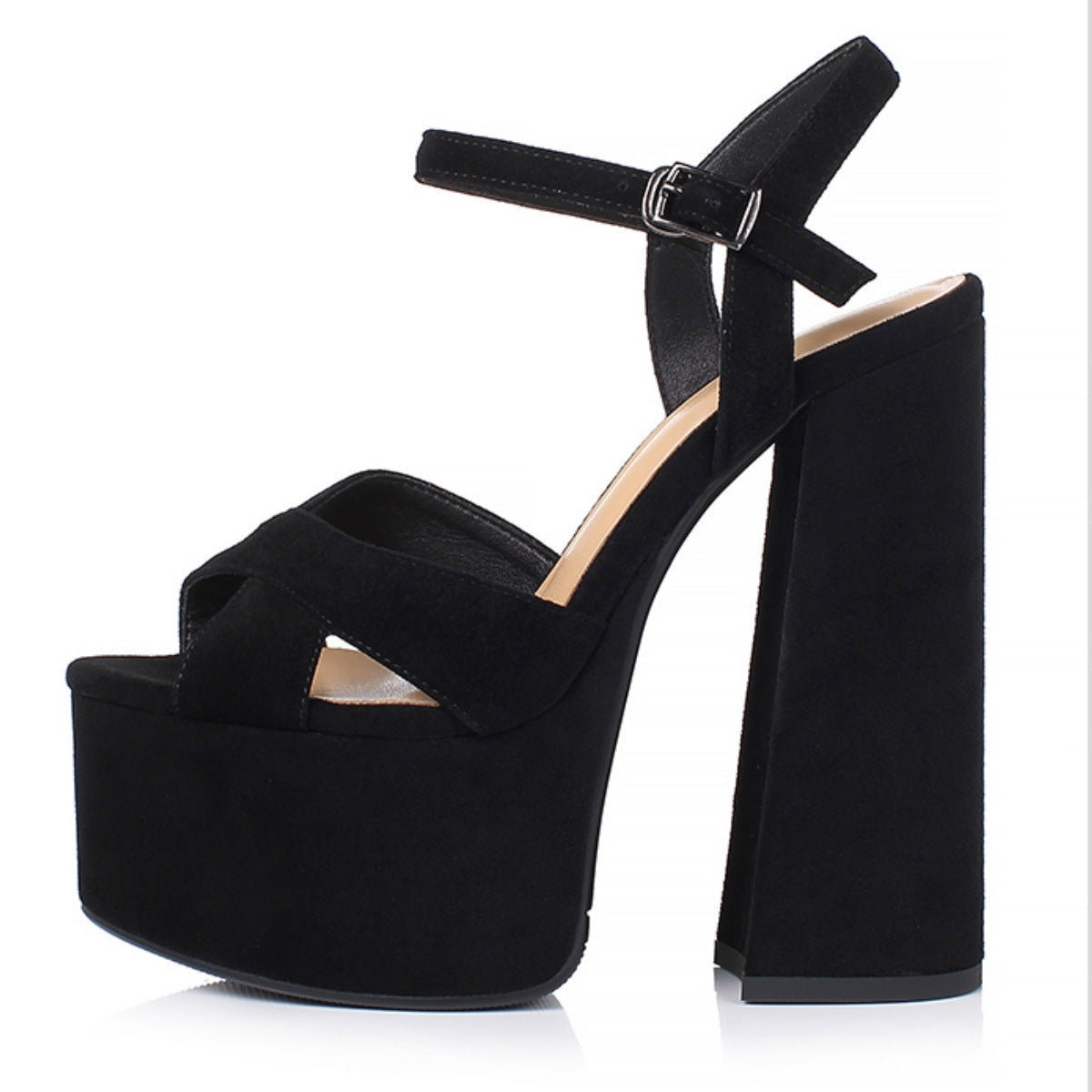 Damen-Sandalen mit klobigem Absatz und Plateau-Absatz