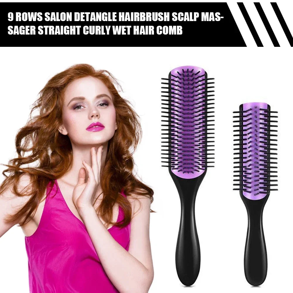 9-Row Detangling Hair Styling Brush