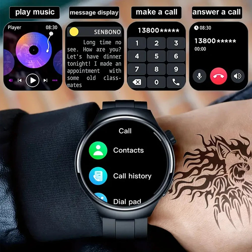 SENBONO Smartwatch mit Bluetooth-Anruf