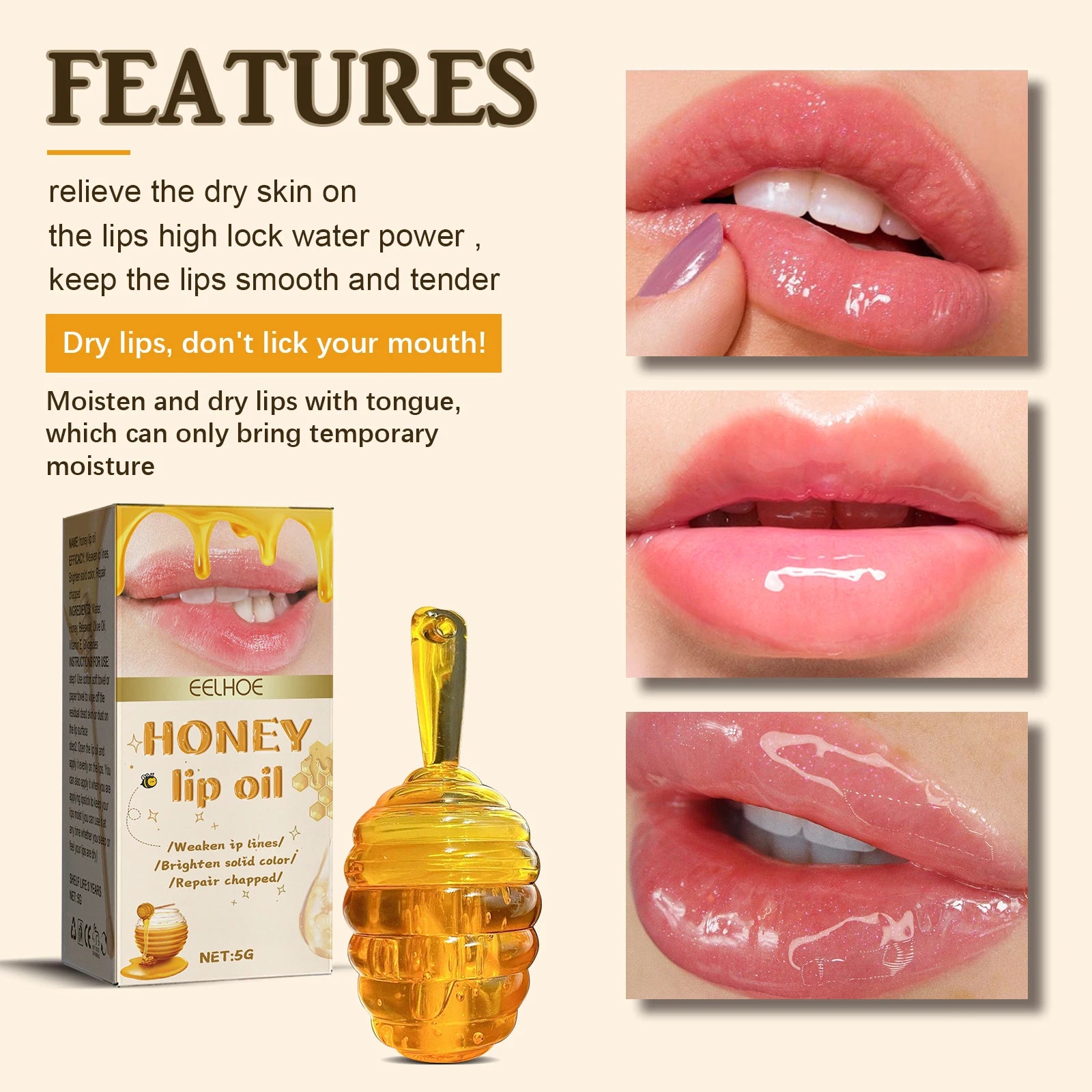 Honey Beeswax Lip Oil Balm
