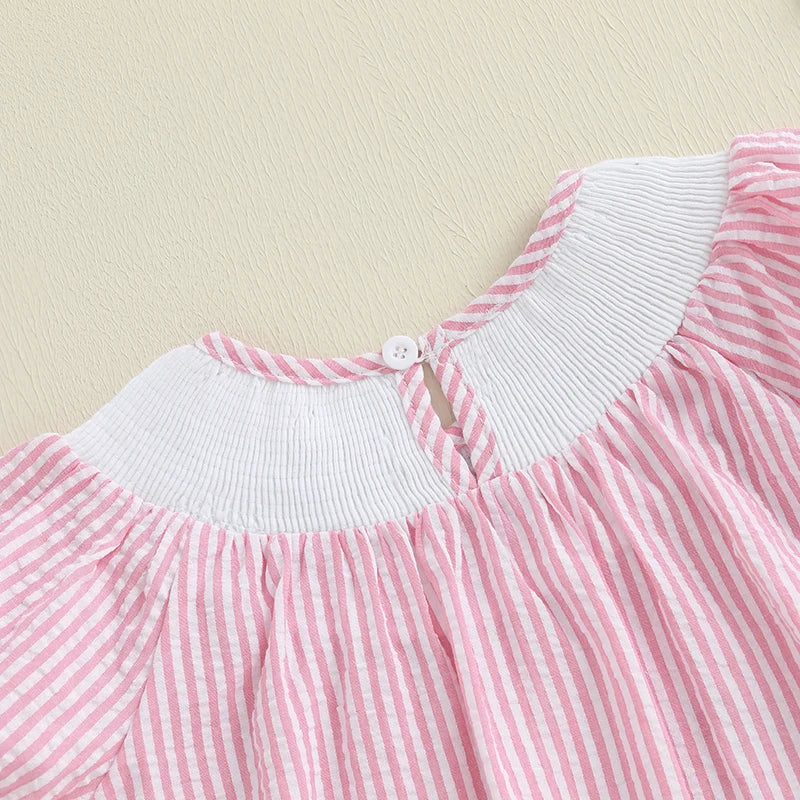 Besticktes A-Linien-Kleid für Mädchen mit Blumenmuster