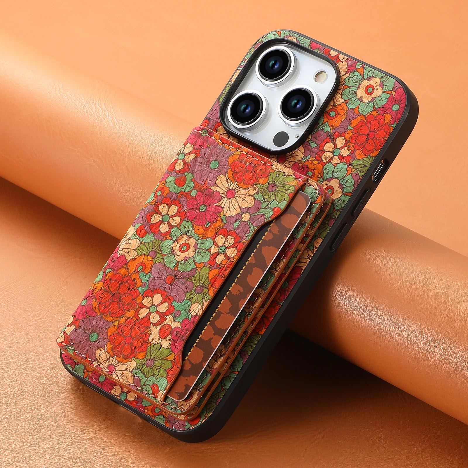 Denior Floral Cork Case iPhone 12–16