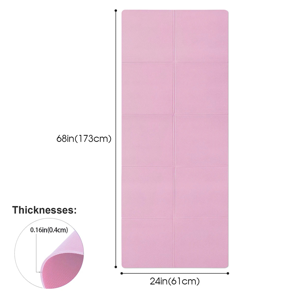 4MM Anti-Slip EVA Yoga Mat for Fitness