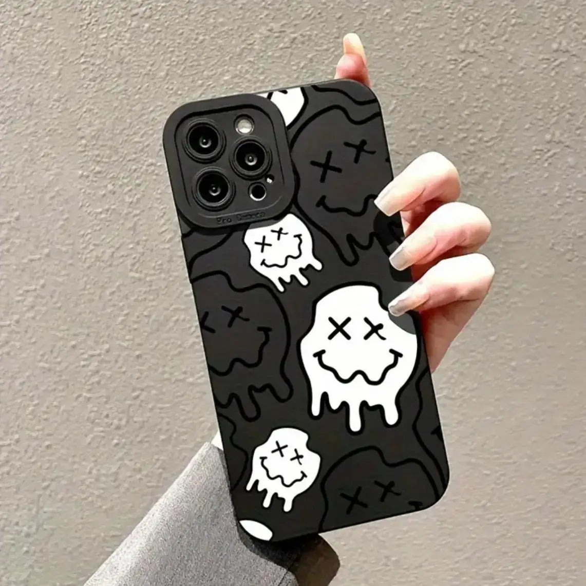 Creative Skull Pattern Phone Case, Shockproof Decorative Phone Accessories Compatible with IPhone 16 Pro Max 15 Pro 14Plus 13 12