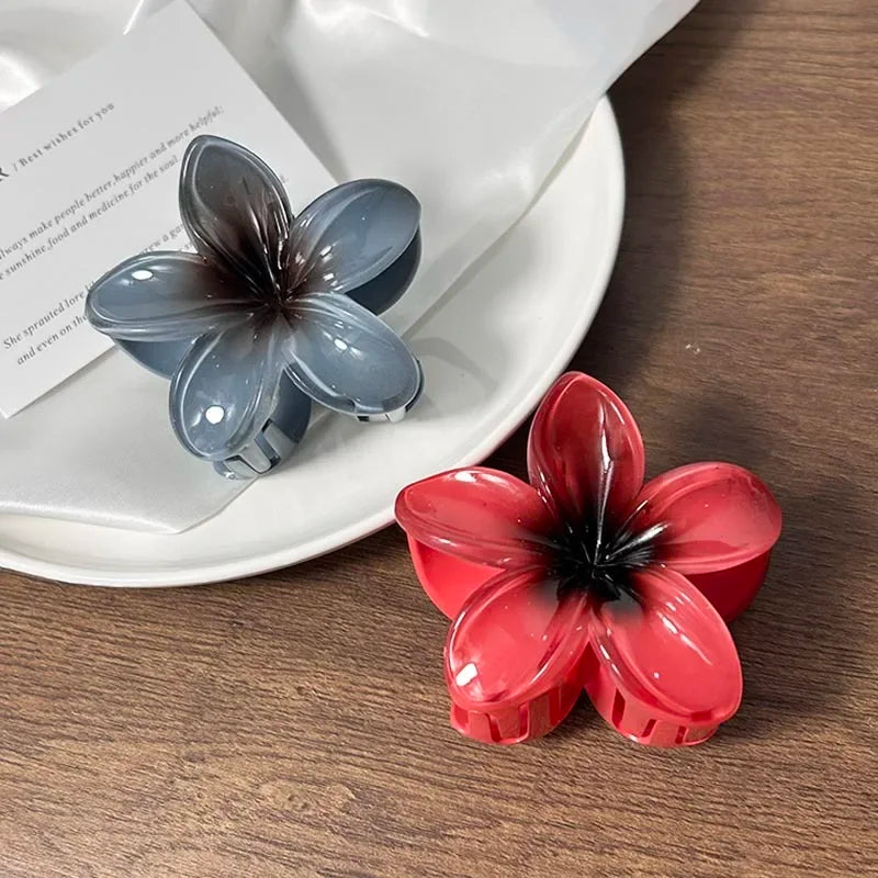 Vintage Brown Flower Hair Claw Clip