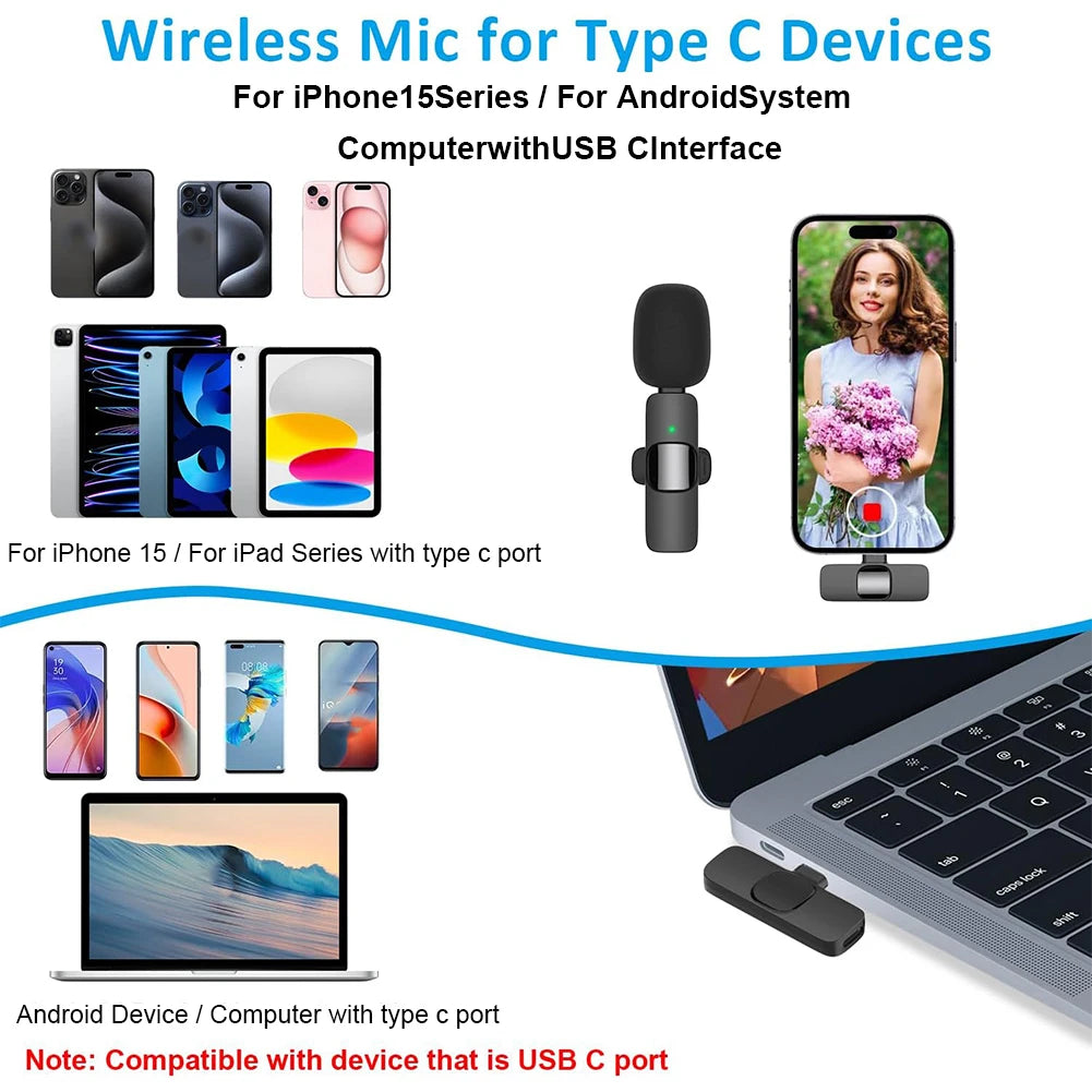 2-in-1 Wireless Lavalier Streaming Mic