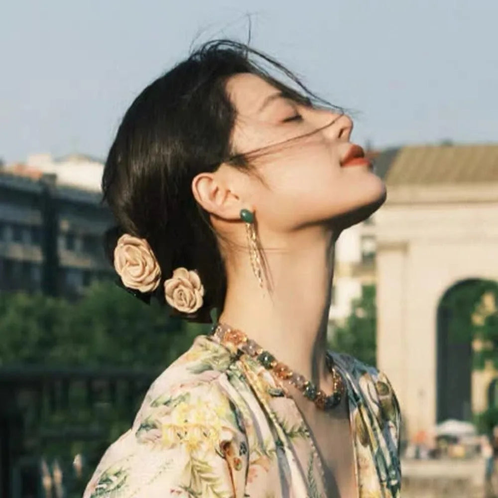 3 Pack Small Flower Claw Hair Clips