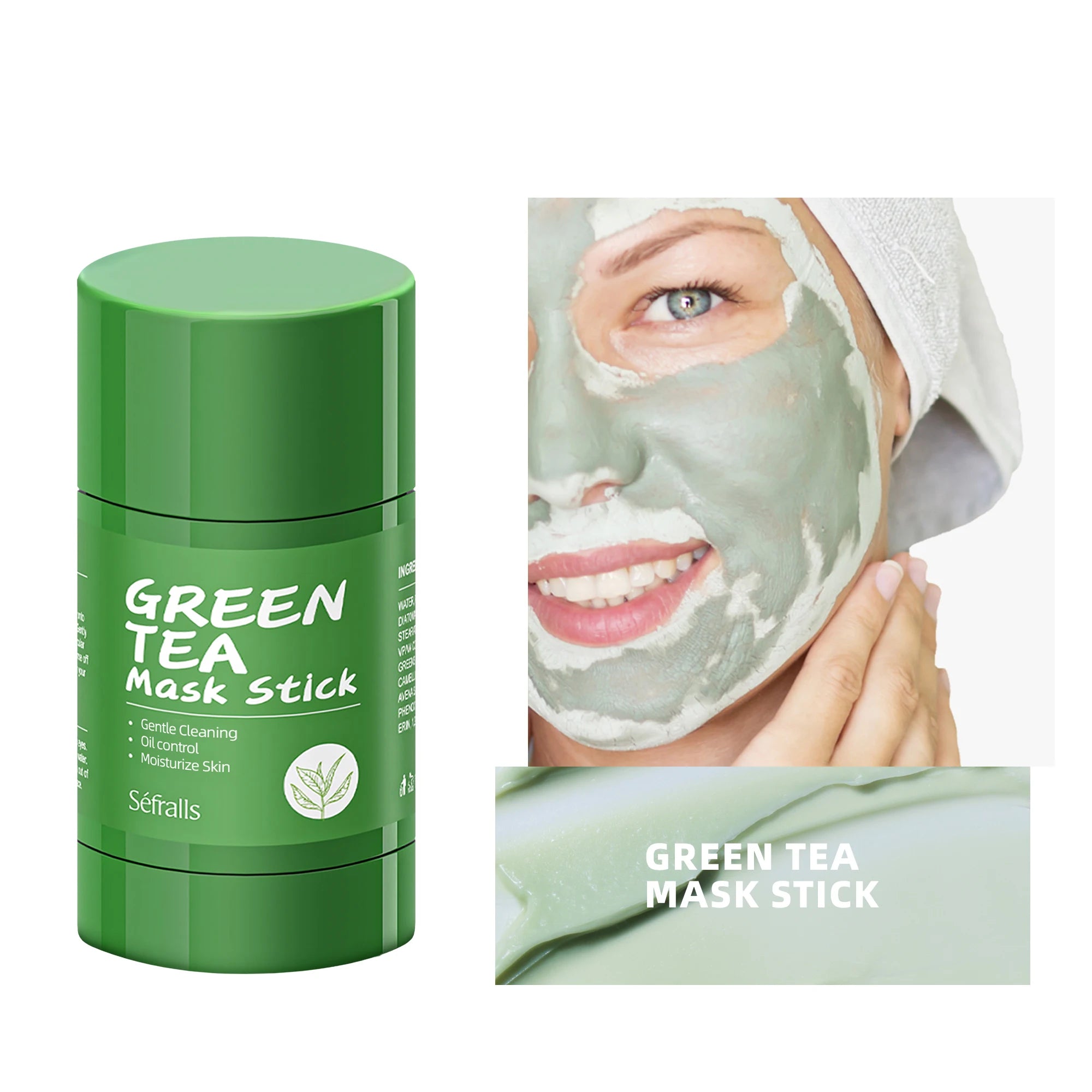 Séfralls Green Tea Solid Face Mask 3pcs