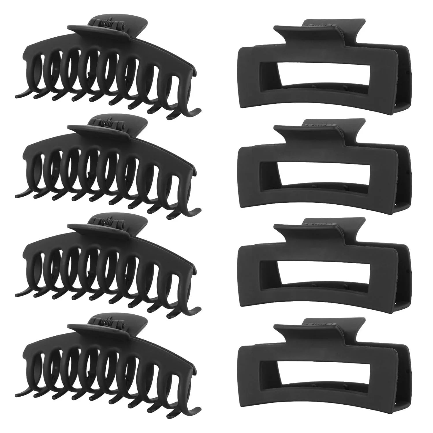 8 Pack Large Matte Hair Claw Clips Set