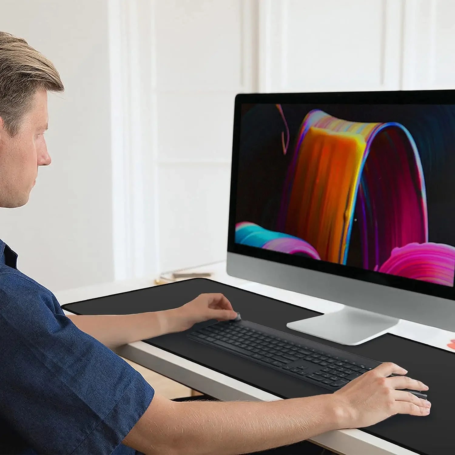 XXL Black Gaming Mouse Pad Large