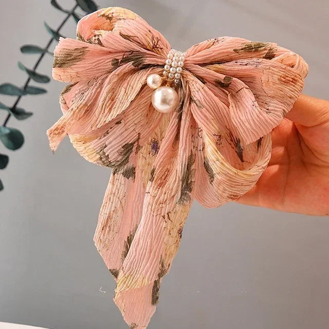 Spring Summer Big Knot Floral Hairpin