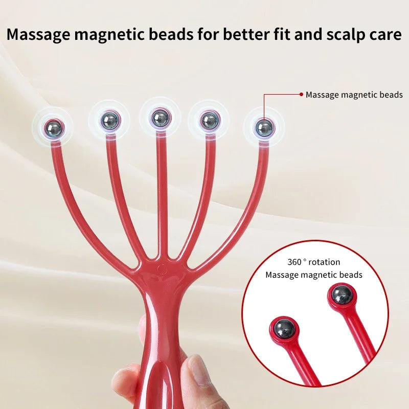 Magnetic Bead Five-Claw Scalp Massager