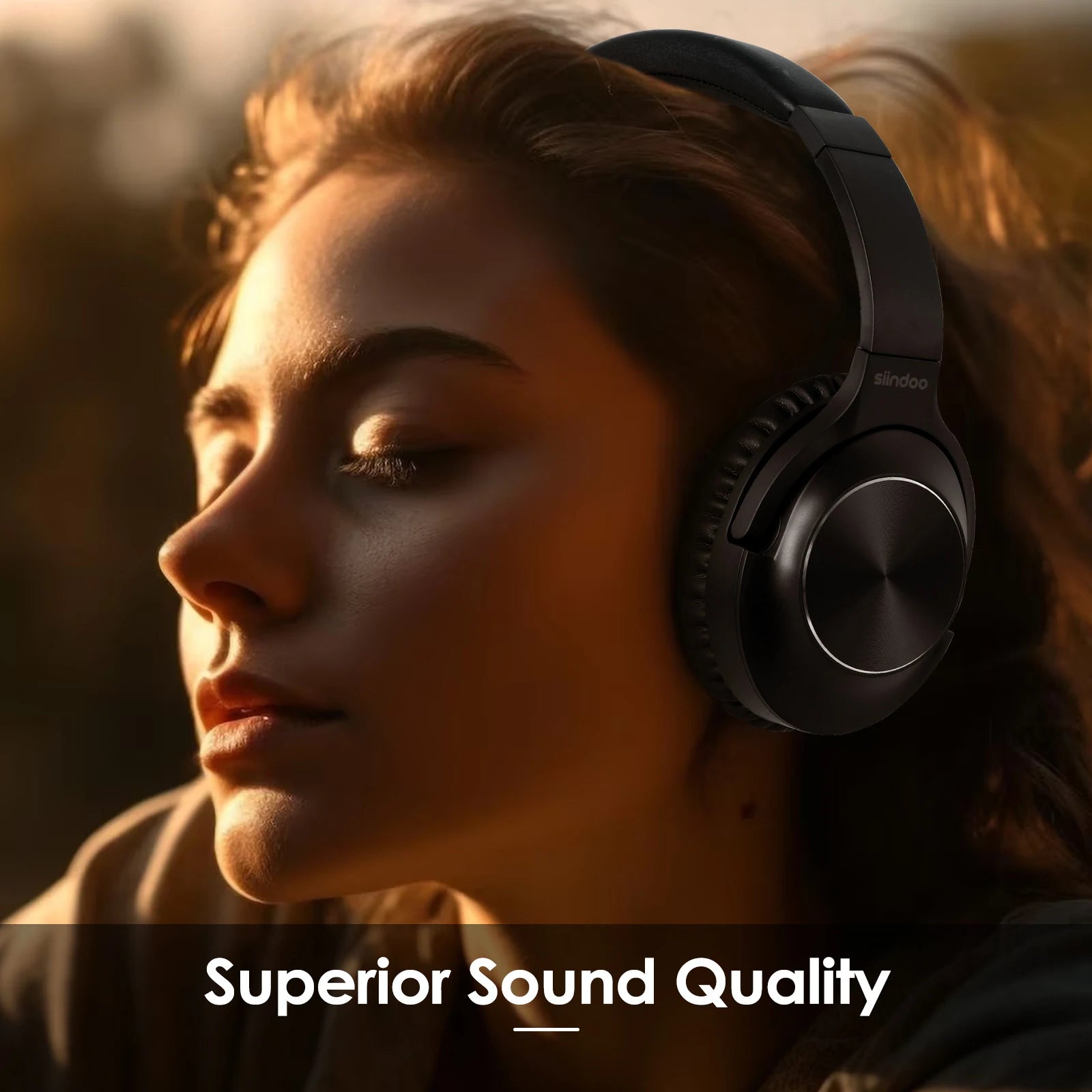 Siindoo ANC Wireless Bluetooth Headphones