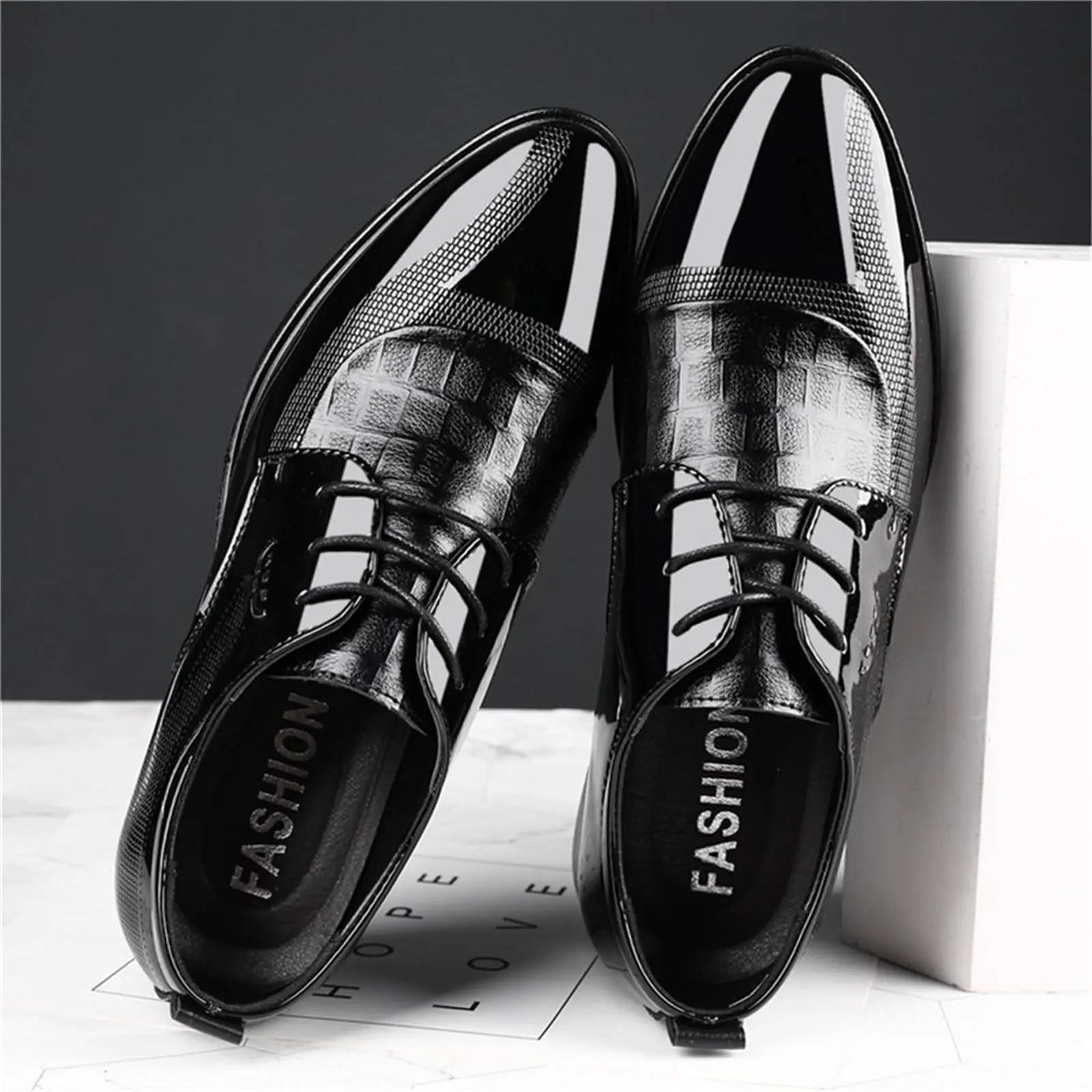 Men's Patent Leather Formal Oxford Shoes