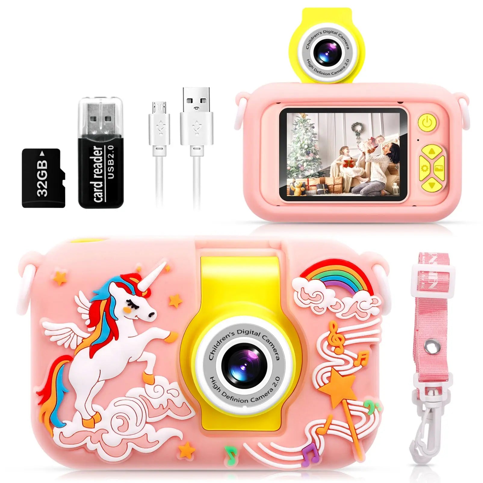 Kids Flip Lens Camera – Dino Case + 32GB