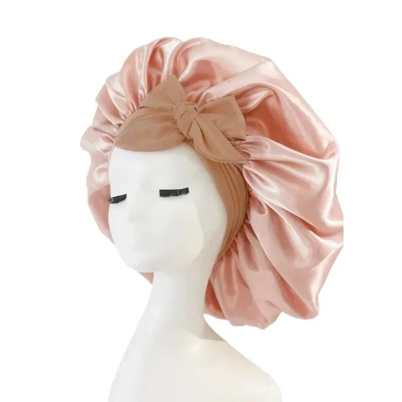 Adjustable Satin Sleep Bonnet for Women