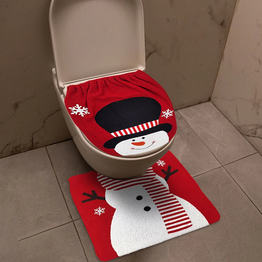 Christmas Deer Toilet Cover Set