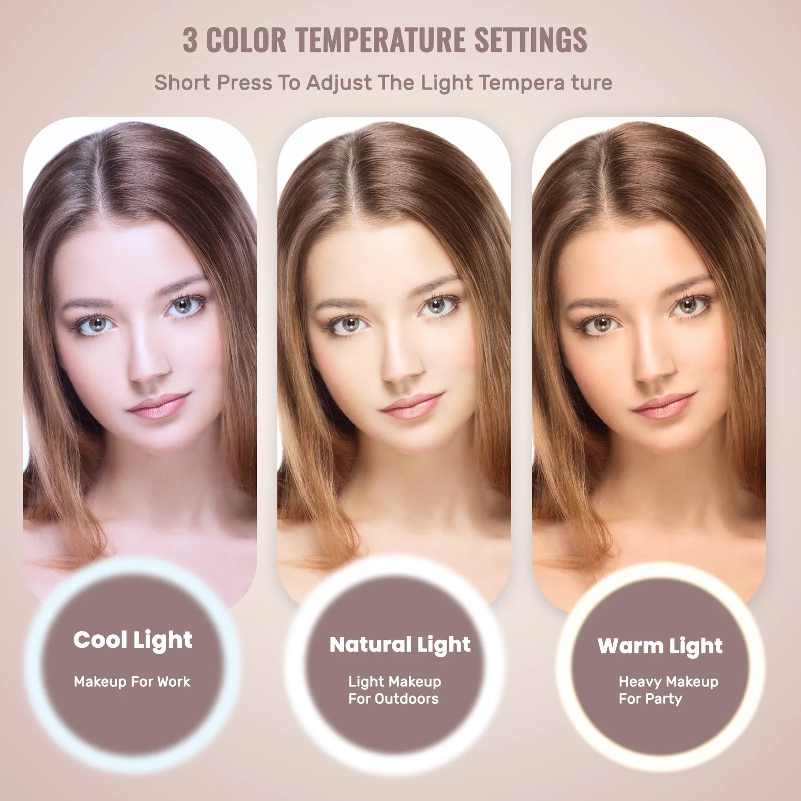 Reise-Make-up-Tasche mit LED-Spiegel