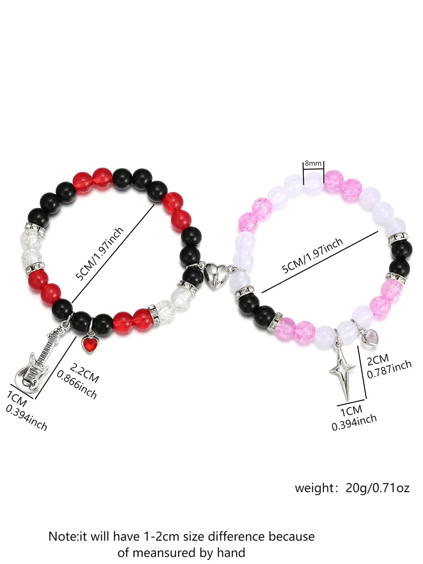 Magnetic Spider Couple Beaded Bracelets