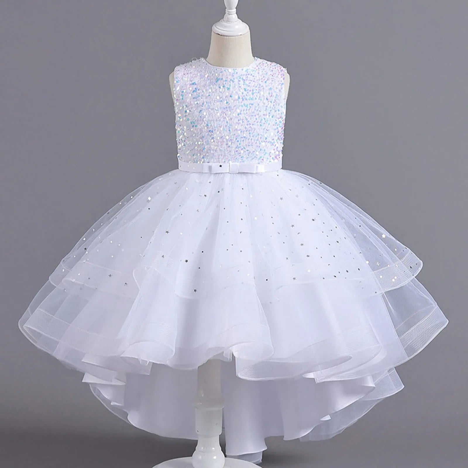 Ruffled Flower Girl Party Gown