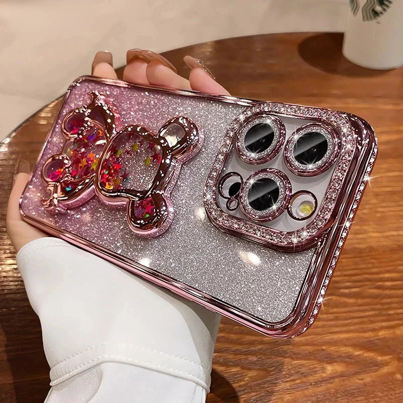 Glitter Bear Diamond iPhone Case