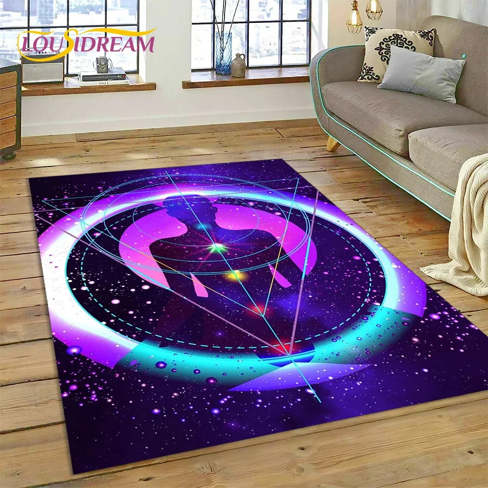 3D Rainbow Chakra Yoga Meditation Rug