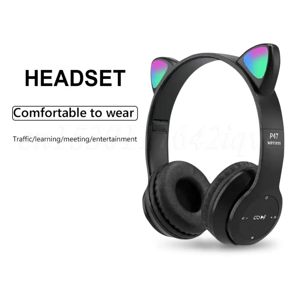 Wireless Cat Ear Gaming Headset