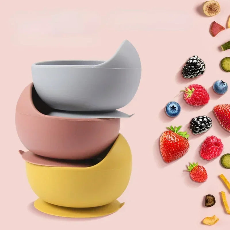 Silicone Baby Feeding Set with Suction