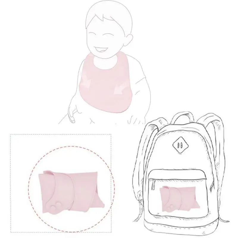 Waterproof Silicone Baby Bib with Catcher