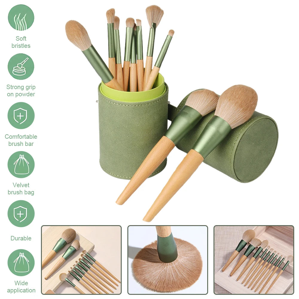 10-Piece Essential Makeup Brush Set