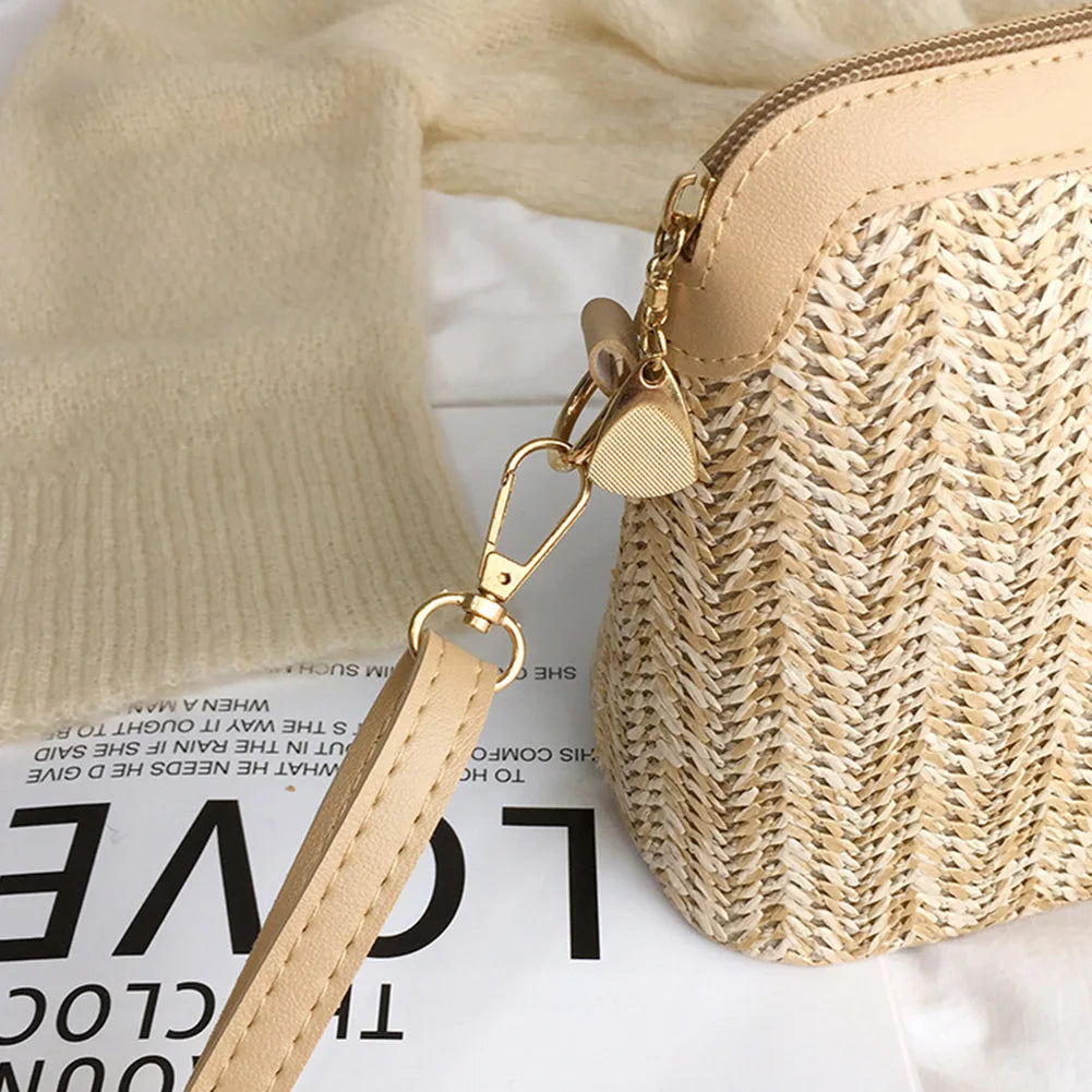 Straw Woven Crossbody Summer Travel Bag