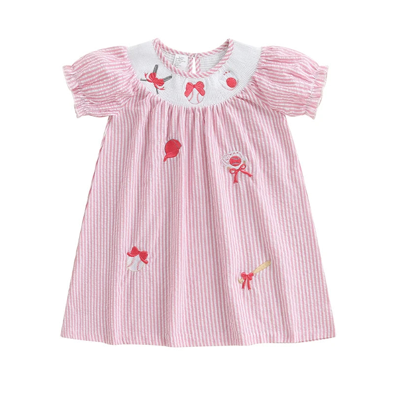 Embroidered Floral A-Line Girl Dress