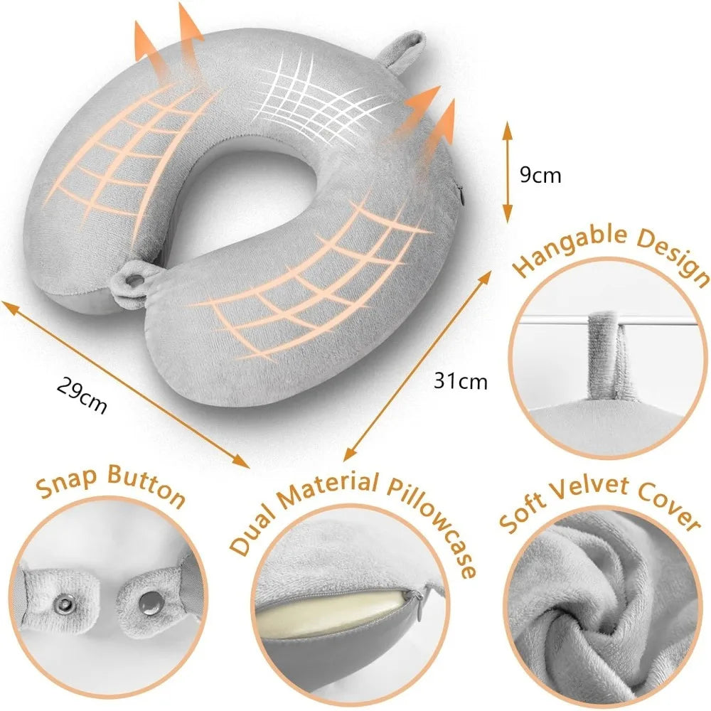 U-Shape Memory Foam Travel Pillow