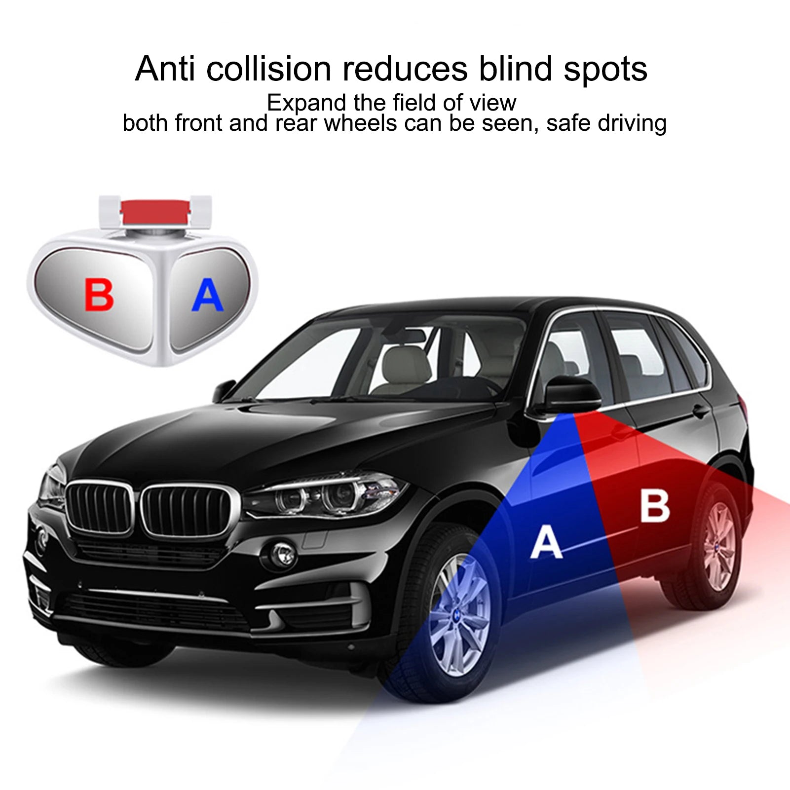 360° Wide Angle Blind Spot Side Mirror