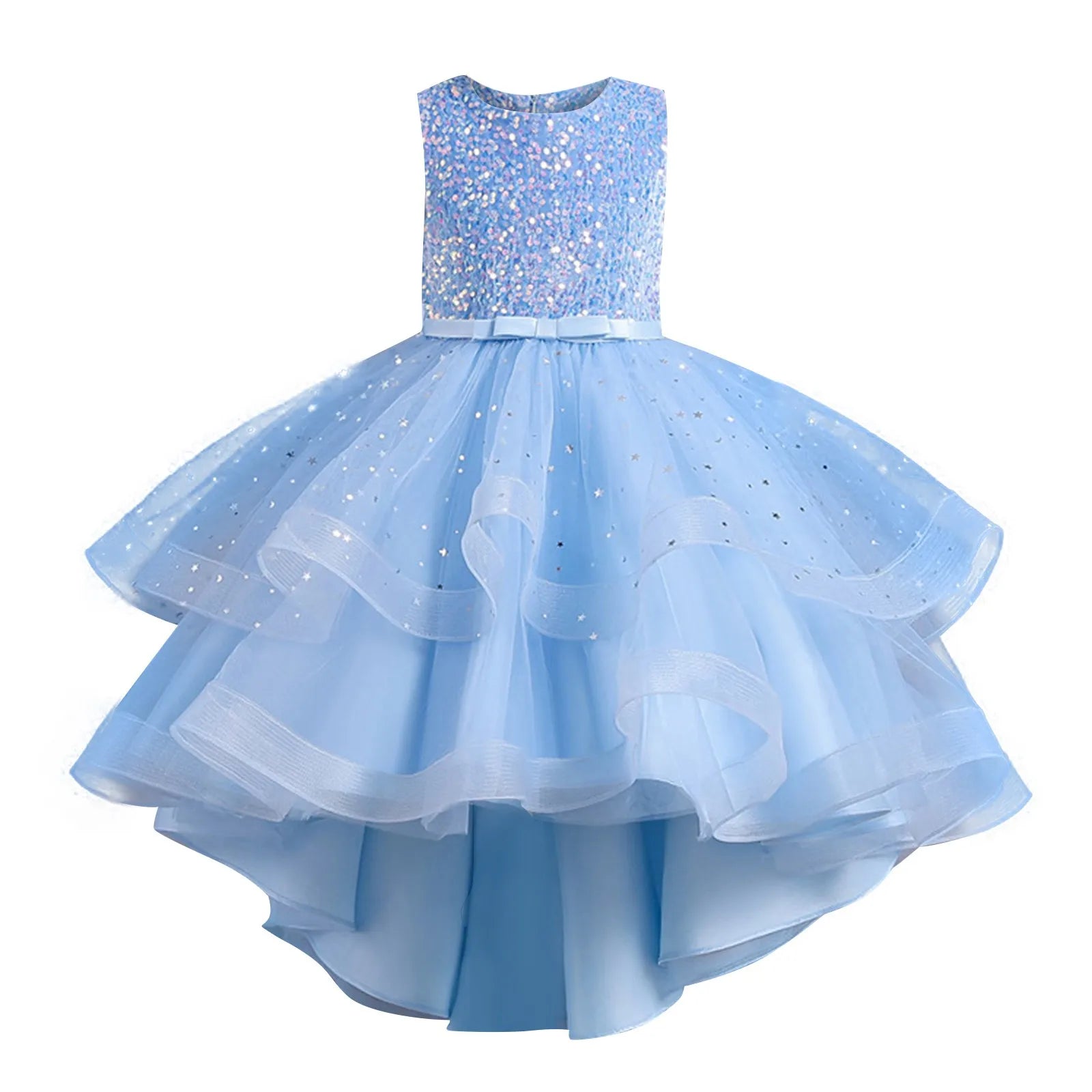Ruffled Flower Girl Party Gown