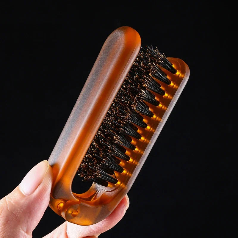 Foldable Boar Bristle Hair Brush Comb