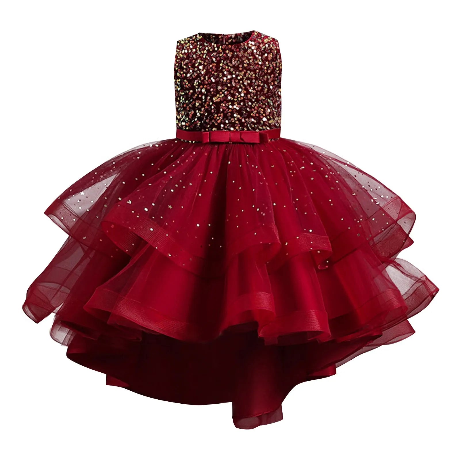 Ruffled Flower Girl Party Gown