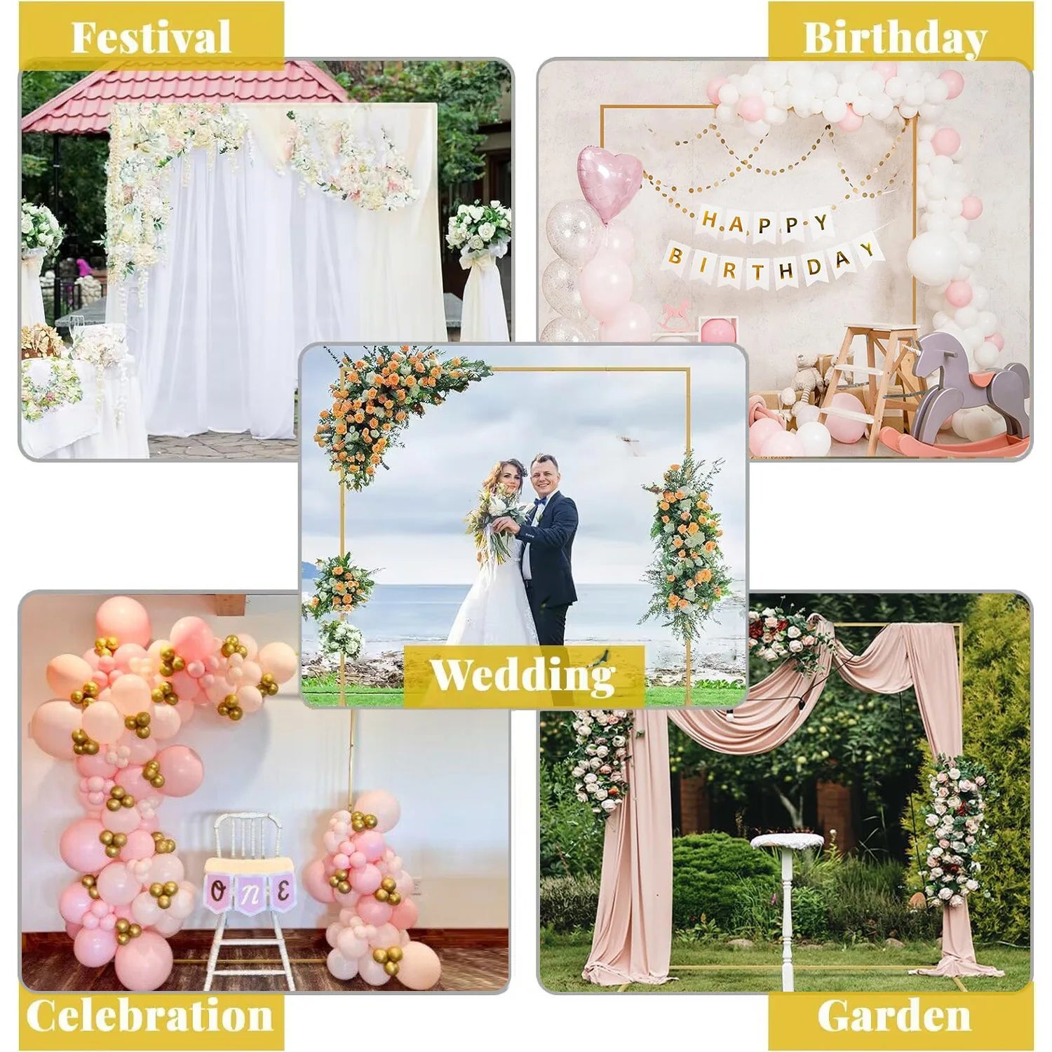 6.56FT Metal Wedding Arch Stand